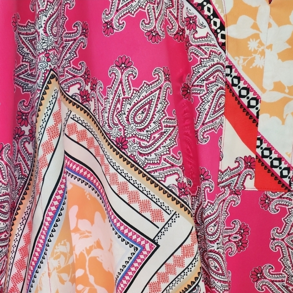 Chico's Multicolor Patchwork Blouse